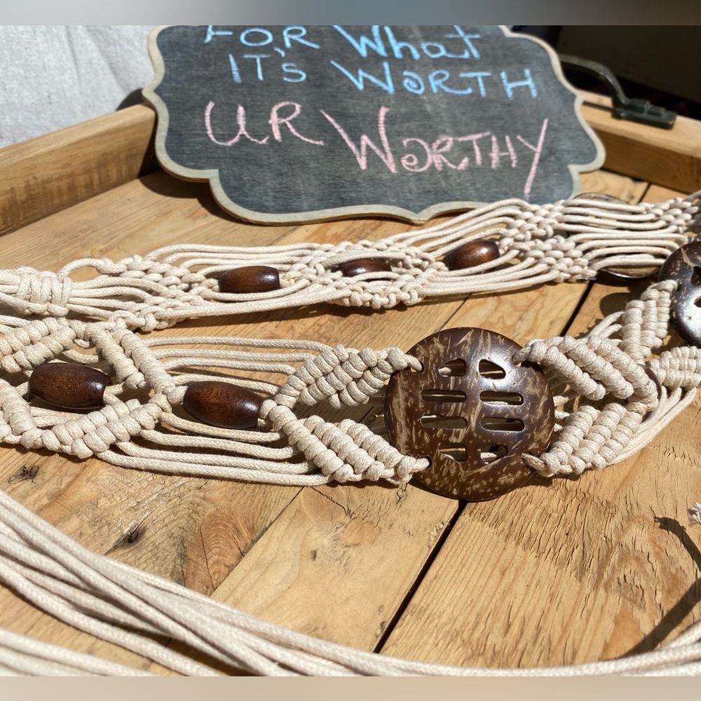 Handcrafted Macrame Waist Belt | Boho Festival & Fairycore Accessory